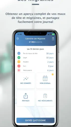 Calendrier des Migraines screenshot 1
