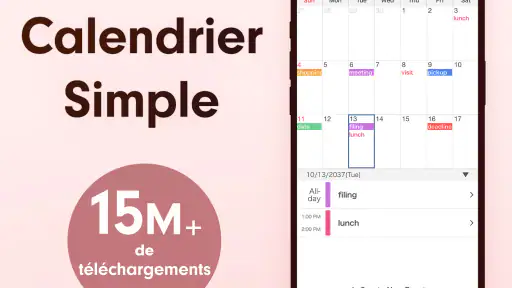 Calendrier simple screenshot 1
