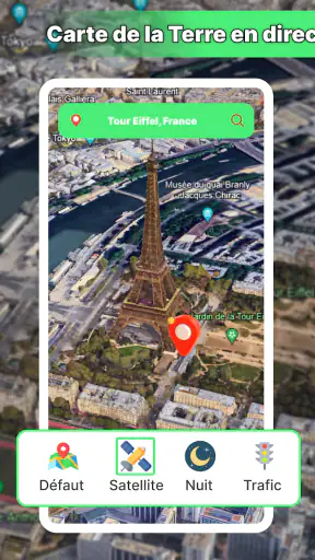 Carte de la Terre satellite screenshot 8