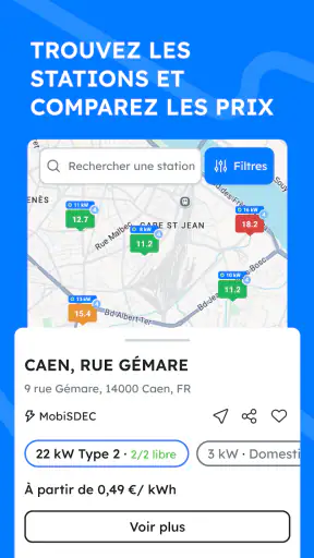 Chargeprice : bornes et prix screenshot 1