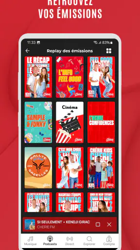 Chérie FM : Radios & Podcasts screenshot 6