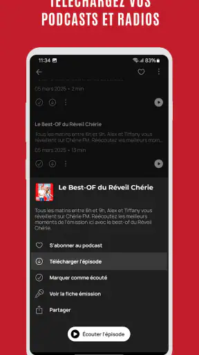 Chérie FM : Radios & Podcasts screenshot 8