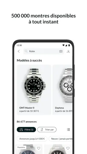 Chrono24 | Montres de luxe screenshot 1