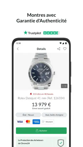 Chrono24 | Montres de luxe screenshot 2