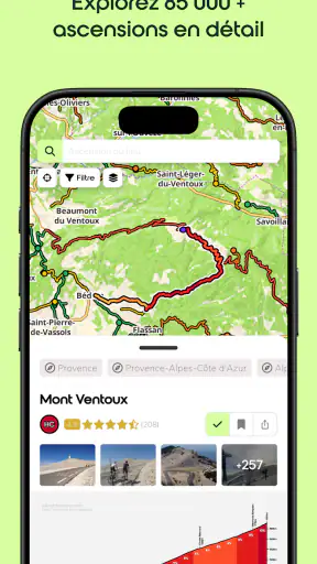 climbfinder - cols & côtes screenshot 2