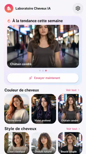 Coiffures & Couleur Cheveux IA screenshot 6