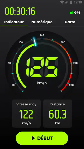 Compteur de Vitesse GPS - km/h screenshot 2