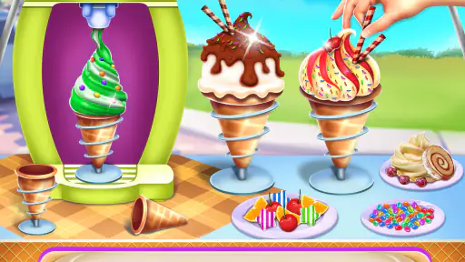 crème glacée cône cuisson chef screenshot 2