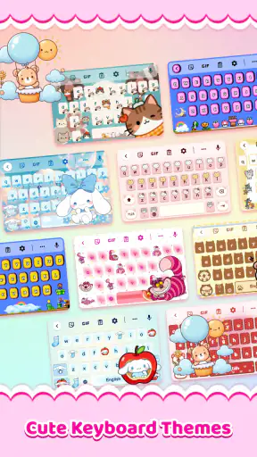 Cute Keyboard: Clavier Emoji screenshot 1