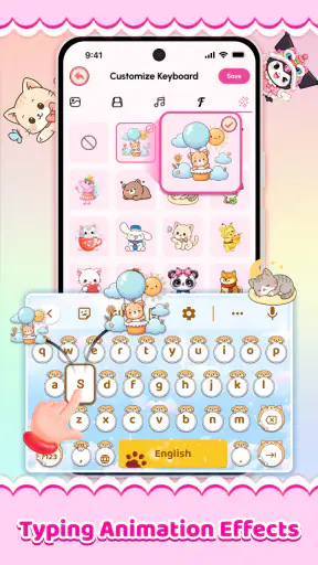 Cute Keyboard: Clavier Emoji screenshot 7