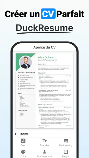 CV Gratuit Français - Faire CV screenshot 1