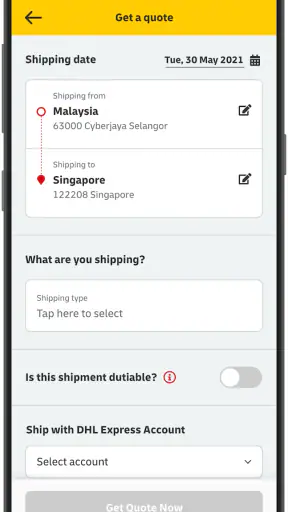 DHL Express Mobile screenshot 4