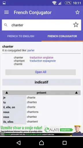 Dictionnaire Anglais-F WordRef screenshot 3