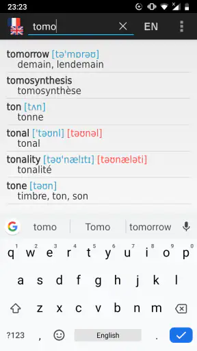 Dictionnaire Anglais-Français screenshot 2