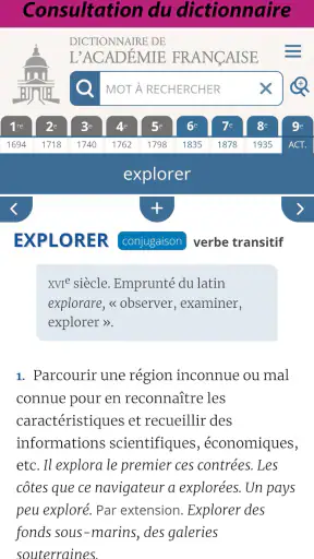 Dictionnaire de l’Académie screenshot 2