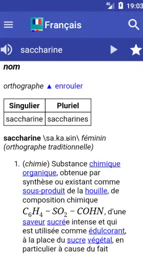 Dictionnaire Français screenshot 1