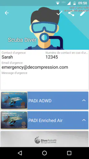 DiveMate (Carnet de Plongée) screenshot 1