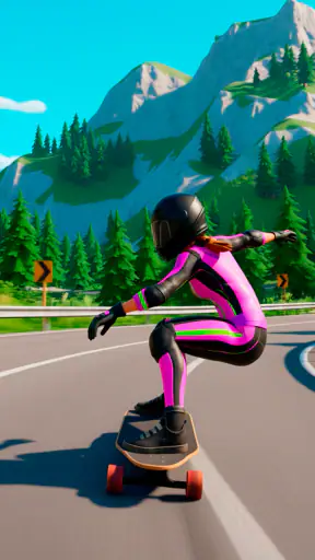 Downhill Race ― Jeu de skate screenshot 12