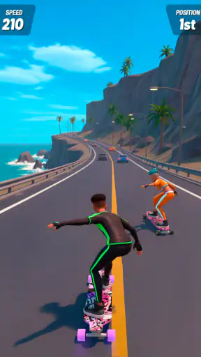 Downhill Race ― Jeu de skate screenshot 3