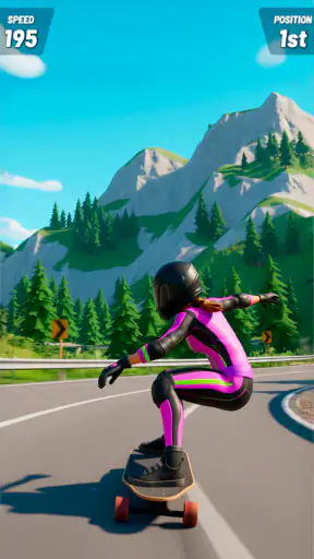 Downhill Race ― Jeu de skate screenshot 5