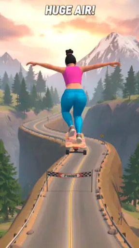 Downhill Race ― Jeu de skate screenshot 9