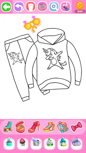 Dress Coloring Game Glitter screenshot 10
