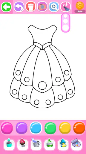 Dress Coloring Game Glitter screenshot 12