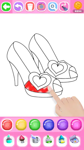 Dress Coloring Game Glitter screenshot 9