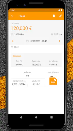 Drivvo - Suivi frais auto screenshot 7