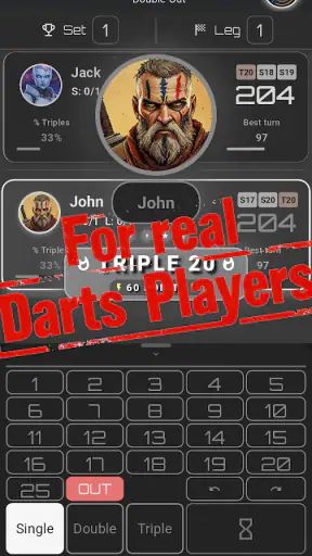 Easy Darts Scorer: Scoreboard screenshot 1