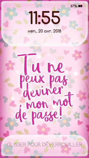 Écran de Verrouillage Fille screenshot 1