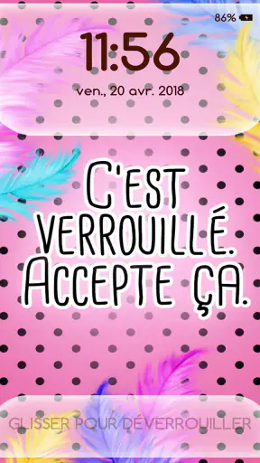 Écran de Verrouillage Fille screenshot 10