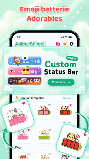 Emoji Batterie & Shimeji Pet screenshot 2