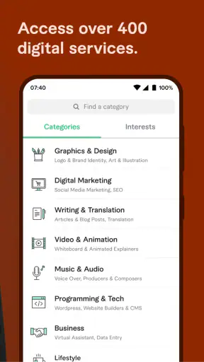 Fiverr - Services freelance screenshot 4