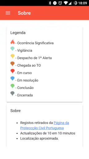 Fogos.pt screenshot 4