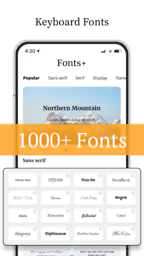 Fonts+ Clavier de polices screenshot 1