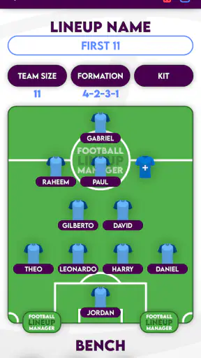 Football Lineup Manager screenshot 10
