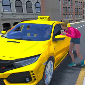 France taxi car driving game screenshot 2