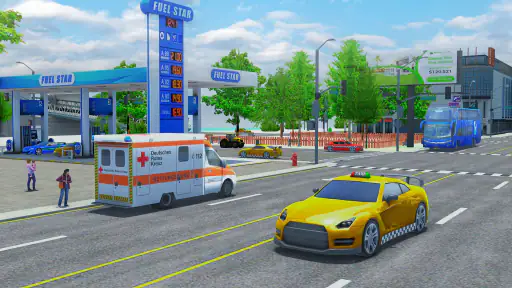 France taxi car driving game screenshot 6