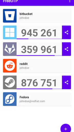 FreeOTP Authenticator screenshot 2