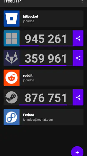 FreeOTP Authenticator screenshot 4