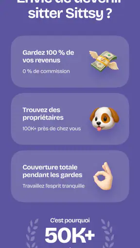 Garde d’animaux fiable Sittsy screenshot 4