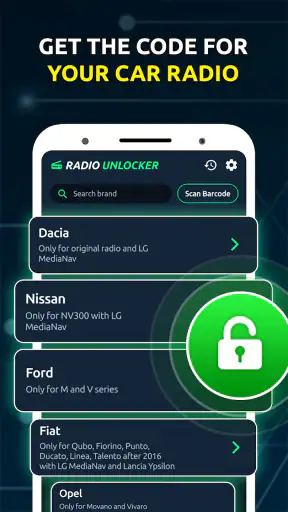 Générateur de codes autoradio screenshot 8
