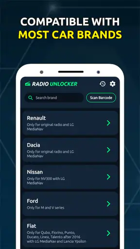 Générateur de codes autoradio screenshot 9