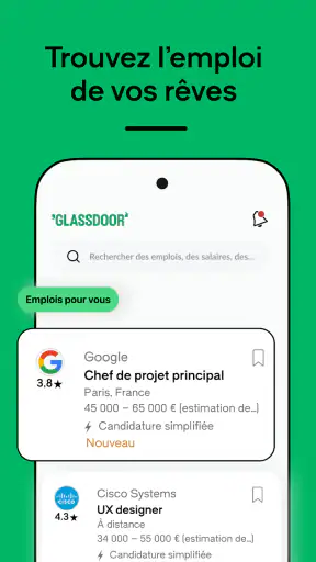 Glassdoor | Emplois & salaires screenshot 1