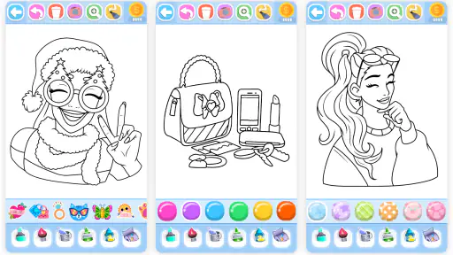 Glitter Beauty Coloring Pages screenshot 6