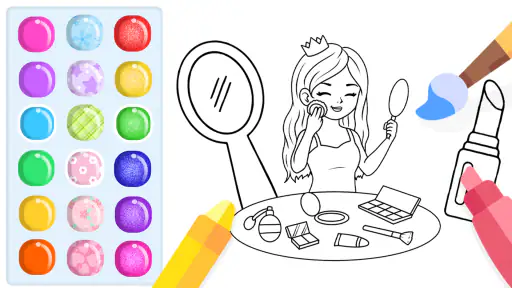 Glitter Beauty Coloring Pages screenshot 7