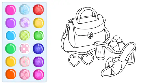 Glitter Beauty Coloring Pages screenshot 8