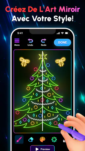 Glow Art Drawing - Doodle App screenshot 3