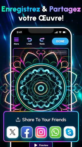 Glow Art Drawing - Doodle App screenshot 4
